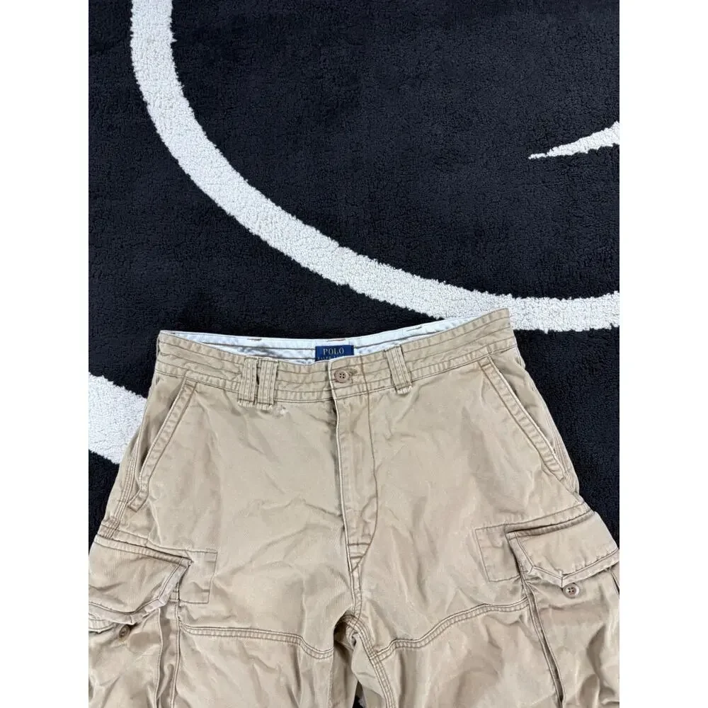 Polo Ralph Lauren Shorts Mens Size 36 Brown Military Cargo Utility Paratrooper